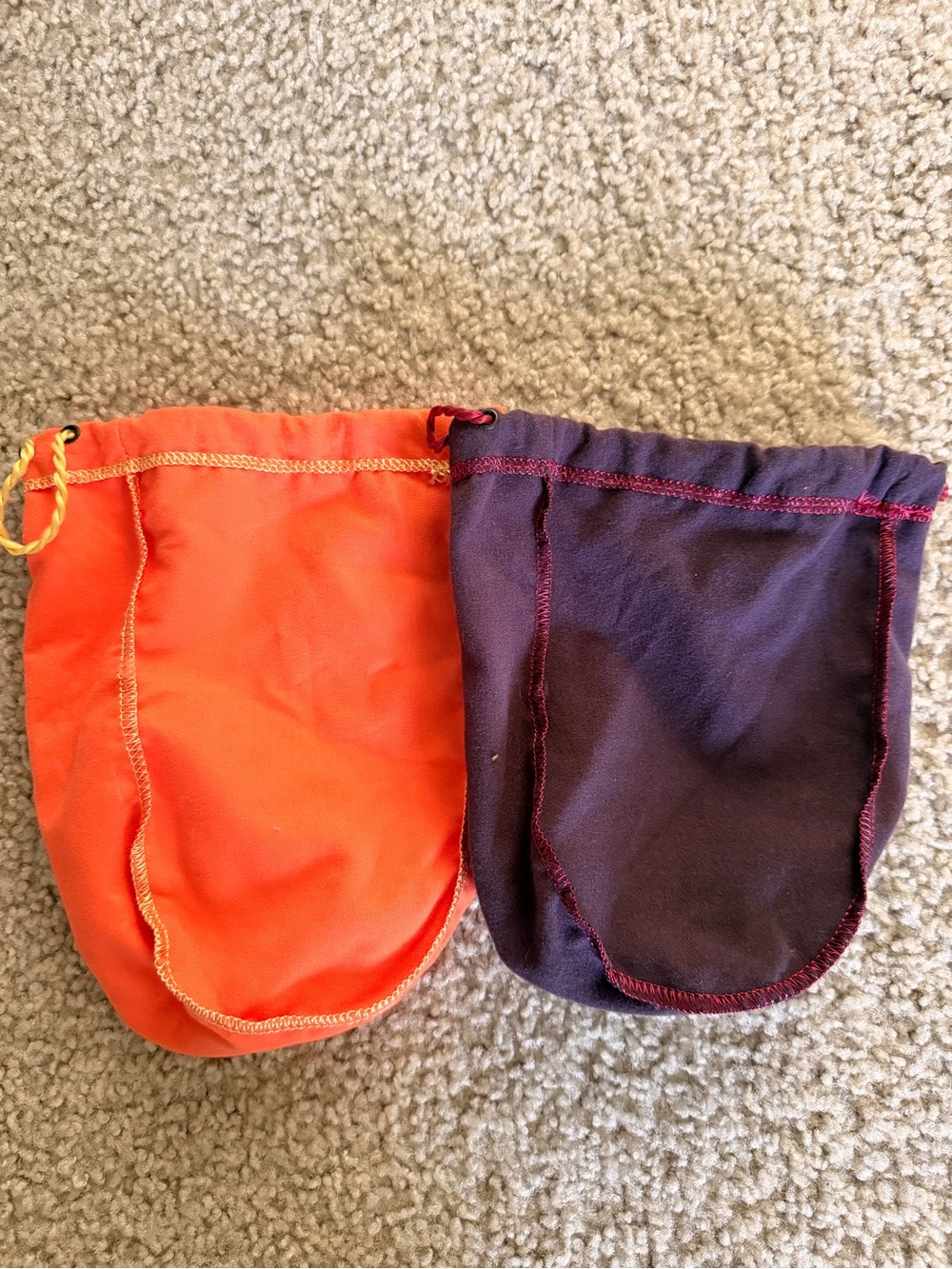 Drawstring Pouch - Orange & Purple - Picture 2 of 2